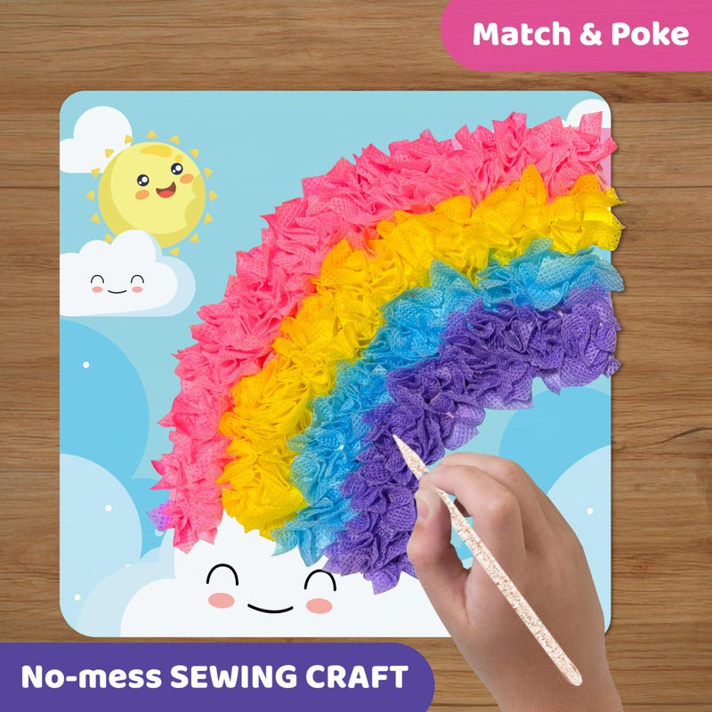 jackinthebox Poke Poke Art for Kids - Unicorns  Mermaids  Princess  and Cupcakes  Mess-Free Sewing Art for Kids  Toys for Girls and Boys Ages 4 5 6 7 8  Great Gift for Kids  DIY Creative Activity - Image 4